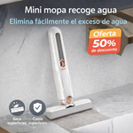 Mini Mopa de Compresión: limpia derrames rápido y escurre con una sola mano, sin complicarte